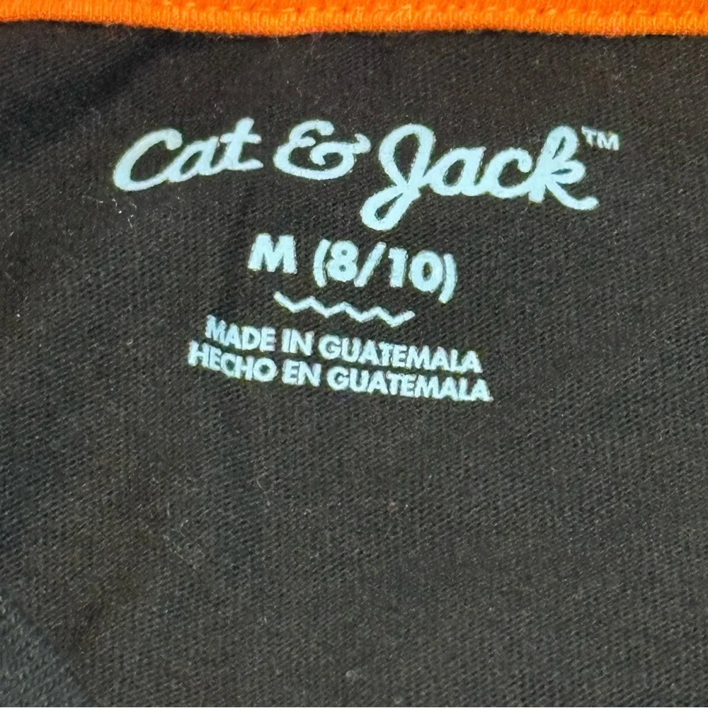Cat & Jack Glow-in-the-Dark Skeleton‎ Spiderweb Halloween Shirt (Girls 8/10)